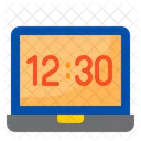 Laptop Time Time Watch Icon
