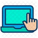 Hand Laptop Touch Icon