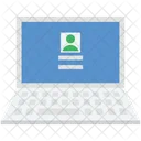 Laptop User Screen Icon