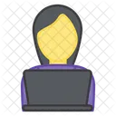 Laptop User Freelancer Online Worker Icône
