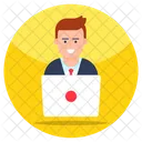 Laptop User  Icon