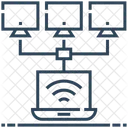 Verbindung Laptop Hosting Symbol