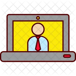 Laptop video call  Icon