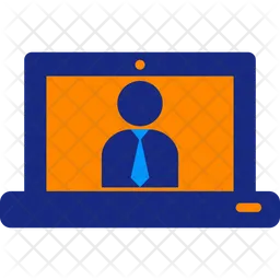 Laptop Video Call  Icon