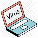 Laptop Virus Laptop Bug Laptop Malware Icon