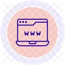 Laptop Website Color Circle Icon Icon