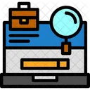 Laptop With A Job Search Button Online Job Search Digital Job Hunt Symbol