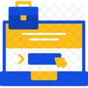 Laptop With An Apply Here Button Online Application Digital Submission Icon