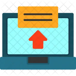 Laptop with apply now button  Icon