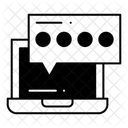 Laptop with Chat Bubbles  Icon