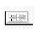 Laptop Chart Horizontal Icon