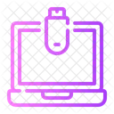 Laptop Pendrive Backup Icon