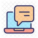 Laptop Chat Digital Icon