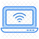 Laptop With Wi Fi Waves Icon