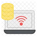 Laptop WLAN PC WLAN Laptop Datenbank Symbol