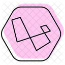 Laravel Color Shadow Thinline Icon Icon
