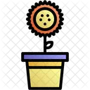 Large Flower Pot Spring Nature Icon