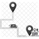 Large Size Delivery House Location Icon