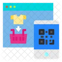 Codigo Qr Sitio Web En Linea Icono