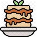 Lasagne Spaghetti Italienisches Essen Symbol