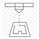 Laser Cutter Grey Thinline Style Iconscience And Innovation Pack Icon