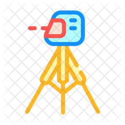 Laser Level Icon - Download in Colored Outline Style