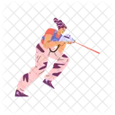 Jogo Laser Tag Mulher Ícone