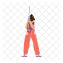 Laser Tag Player Girl Icon