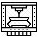 Laserschneidmaschine 3 D Lasermaschine Lasertechnologiemaschine Symbol