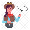 Lasso Rope Cowgirl Rope Throwing Rope Icon