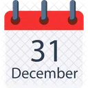 Last Date Calendar Happy New Icon