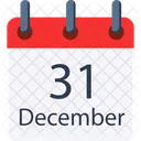 Last Date Calendar Happy New Icon