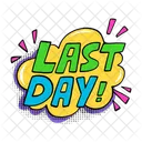 Last Day Neon Countdown Icon