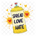 Lata De Spray Amor Odio Ícone