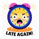 Late Again Clock Alarm Icon