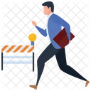 Businessman Running Business Man Going Employer In Hurry Icon