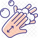 Lathering back of hands  Icon