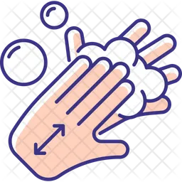 Lathering back of hands  Icon