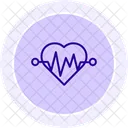 Icono De Linea De Latido Del Corazon Icono