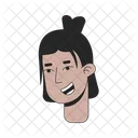 Latin american guy with medium length hair  Icon