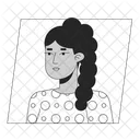 Latinamerican girl with trendy hairstyle  アイコン