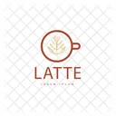 Latte Logo Hot Coffee Latte Logomark アイコン