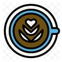 Latte Art Coffee Icon