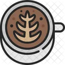 Latte Art Coffee Cup Icon
