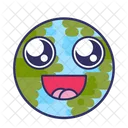 Laugh Earth Emoticon Planet Icon