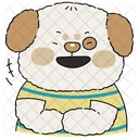 Dog Laughing Cheerful Icon