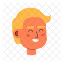 Laughing blond hair caucasian man  Icon