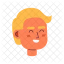 Laughing blond hair caucasian man  アイコン