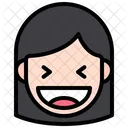 Laughing Girl Girl Face Smile Icon