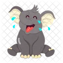 Elephant Stickers Elephant Cartoon Funny Elephant Icon